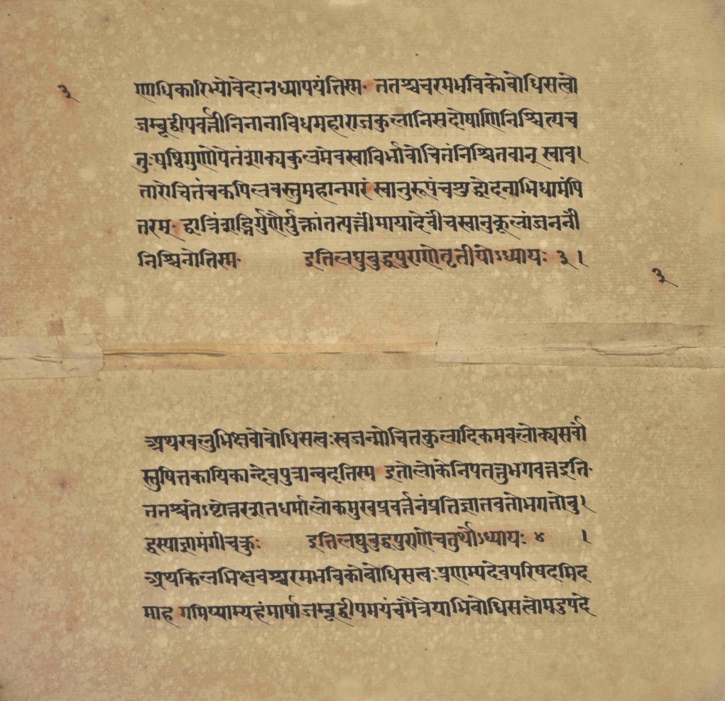 Page of the Laghubuddhapurāṇa on the Bodhisattva choosing the Śākya family