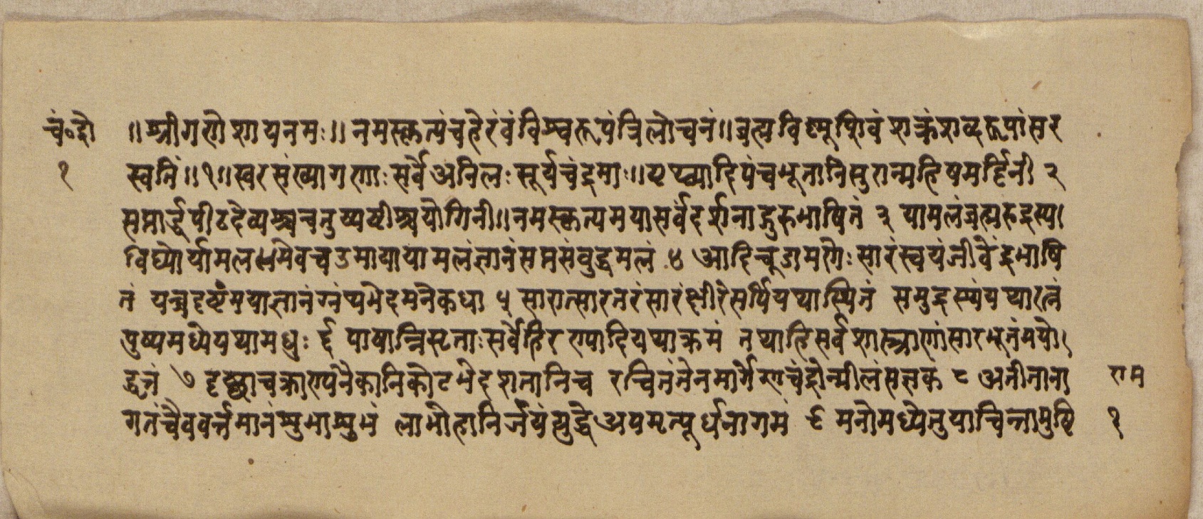 This manuscript page contains invocations to Ganesha, Heramba, Brahma, Vishnu, Shiva, Shakti, and Sarasvati, along with the five elements, the Goddess Mahishasura-mardini, and the sixty-four Yoginis. It references sacred texts including the Brahma-Rudra Yamala, Vishnu Yamala, Maya Yamala, and Damara Tantra, describing the extraction of their essential teachings. The text uses metaphors of butter in milk, jewels in the ocean, and honey in flowers to illustrate the extraction of supreme essence from scriptures. It mentions esoteric concepts such as chakra wheels, the sixfold opening of the eye, and divination topics including past, present, future, gain, loss, victory in battle, lifespan, death, and wealth acquisition.