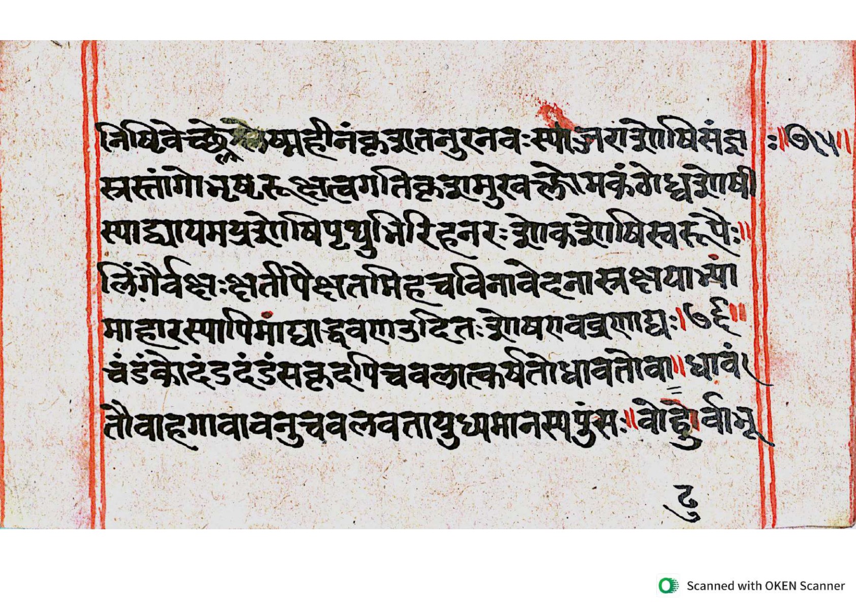 Vṛttamāṇikyamālā, page 36