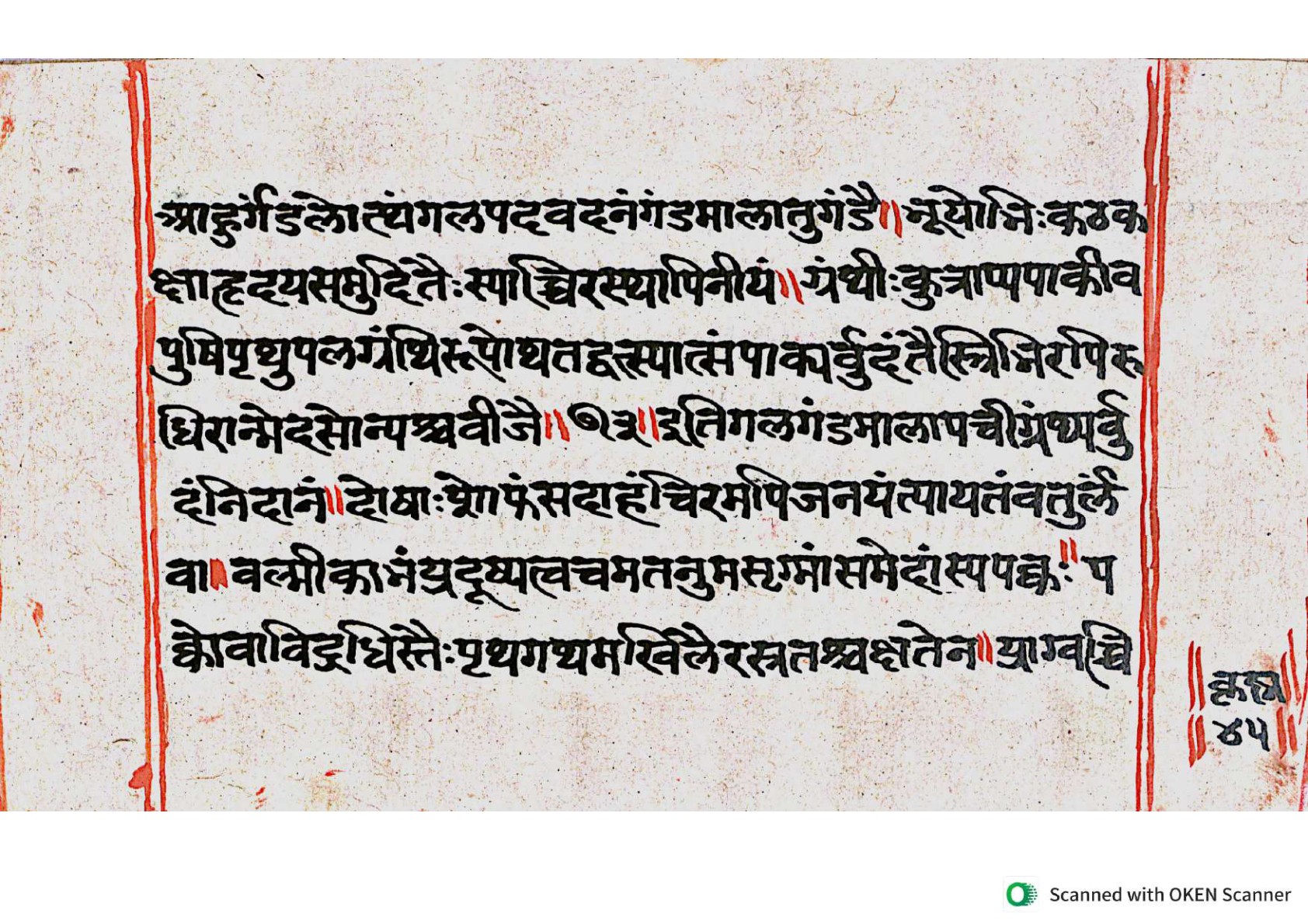 Vṛttamāṇikyamālā, page 88